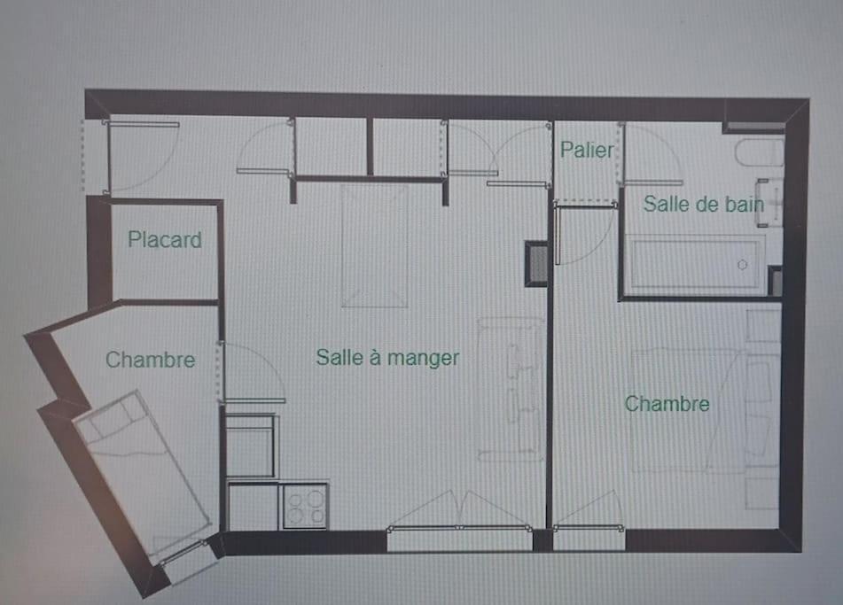 Spacieux Appartement T2 & Cabine Les Angles  Dış mekan fotoğraf